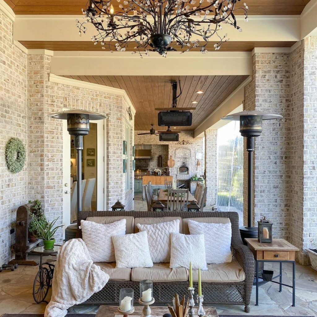 brick back porch decor ideas