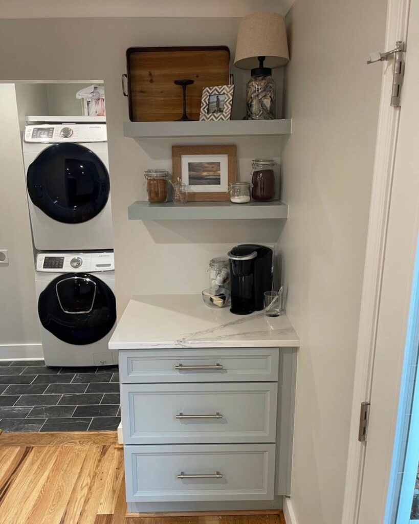 coffee station in kitchen