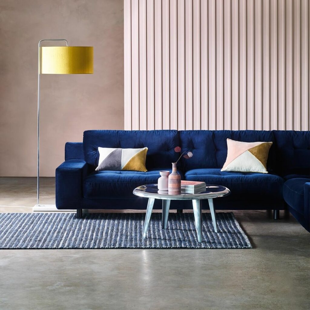 dark blue sofa living room ideas