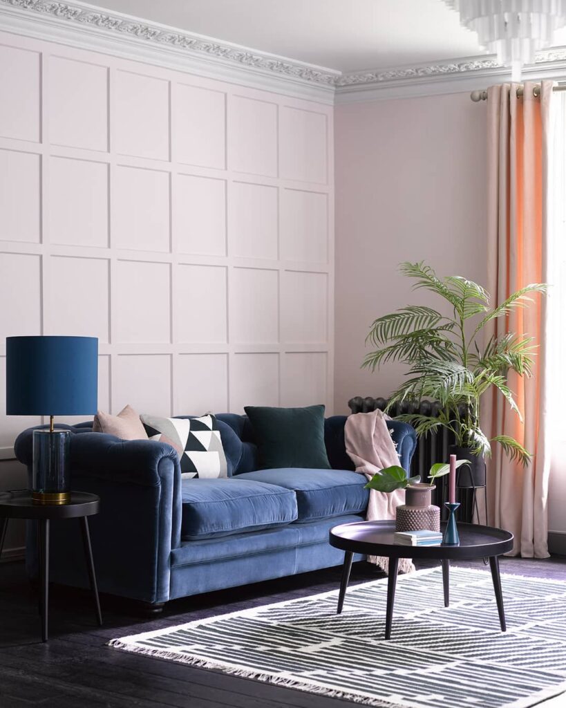 denim blue sofa living room ideas