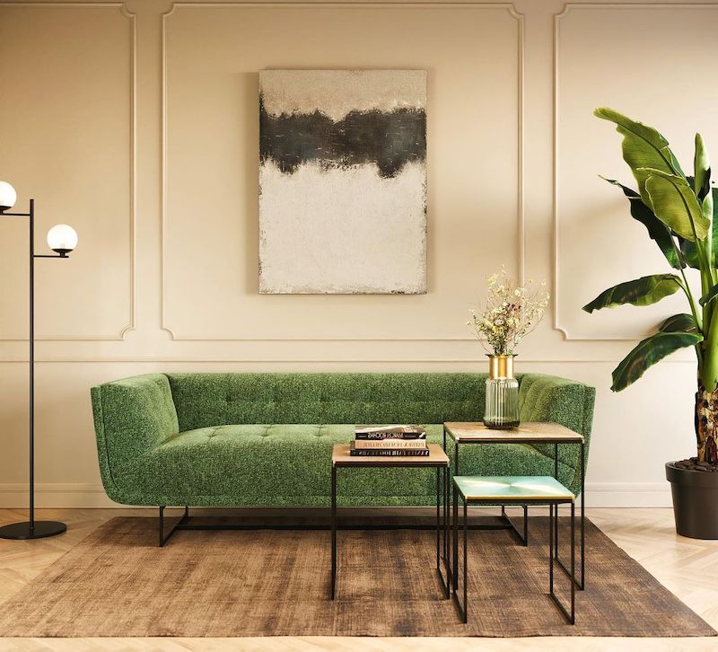 emerald green green sofa living room