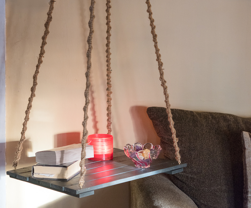 floating shelves nightstand