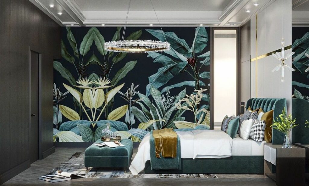 forest green black and cream bedroom decorating ideas