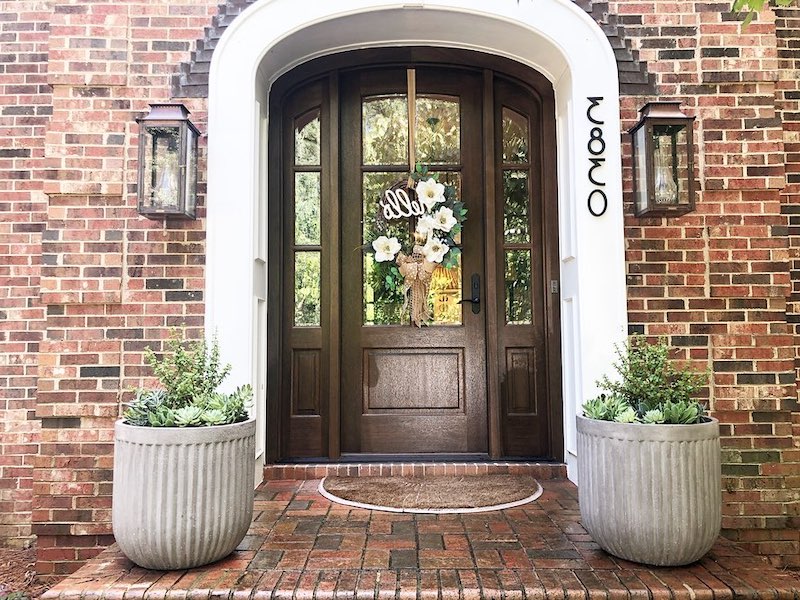 front entrance plants