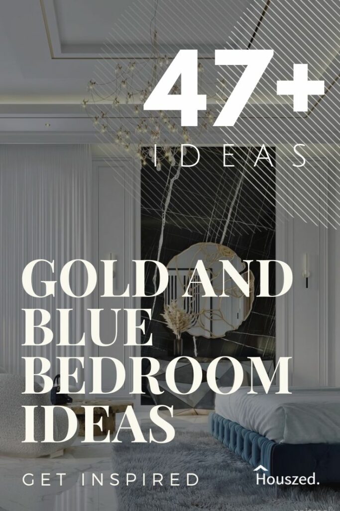 gold and blue bedroom ideas