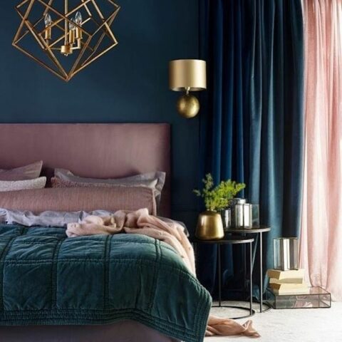 green and gold bedroom ideas