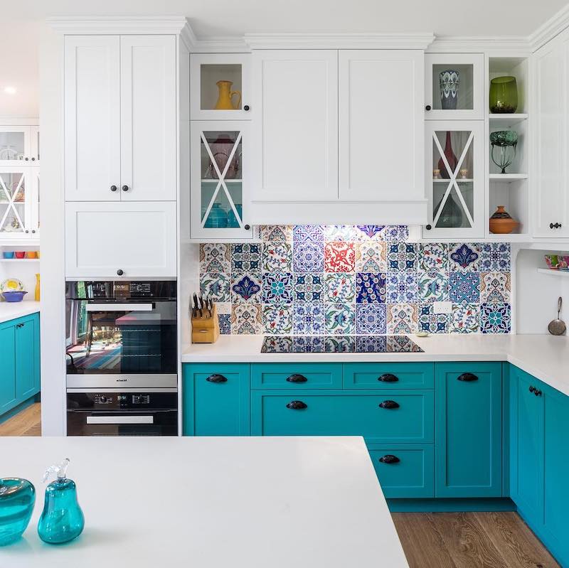 green and white kitchen design