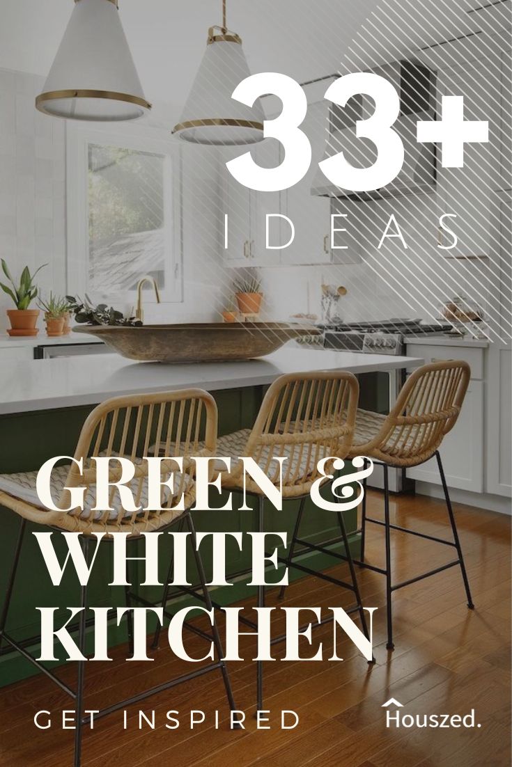33+ Green and White Kitchen Ideas That Totally Pop in 2025 | Houszed
