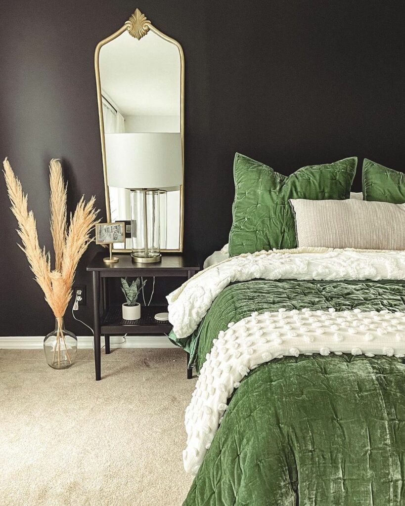 green black and white bedroom ideas 1