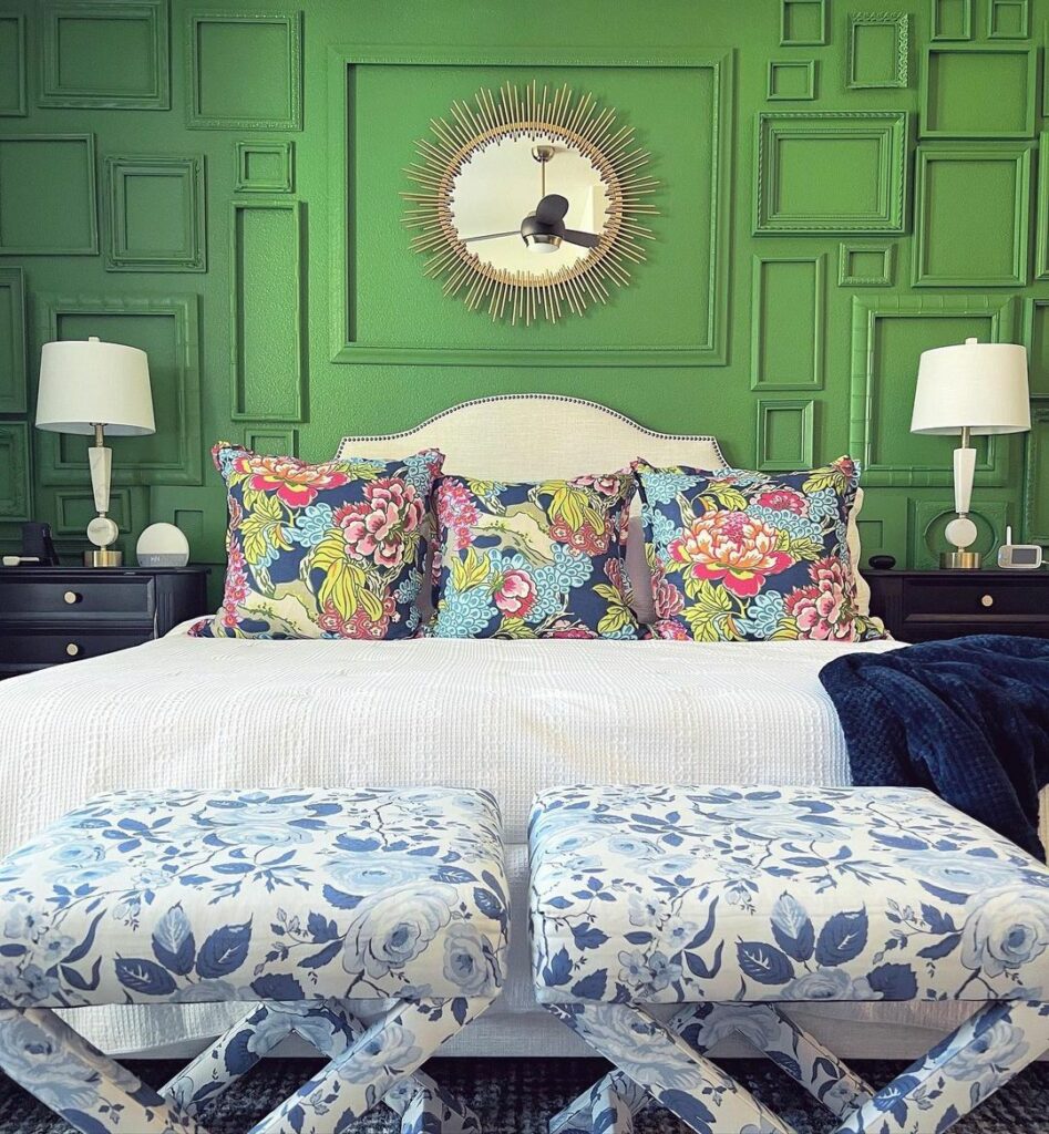 green blue and white and silver bedroom decorating ideas 1