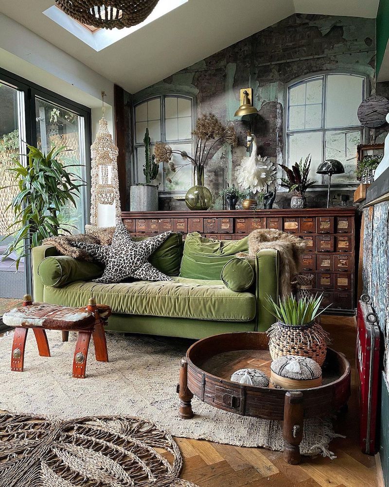 green sofa living room ideas