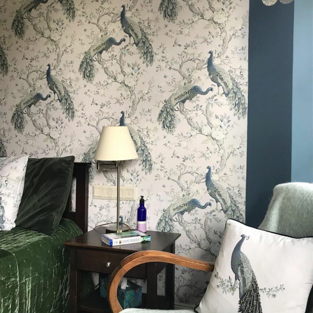 ideas for green blue and gray cottage bedroom