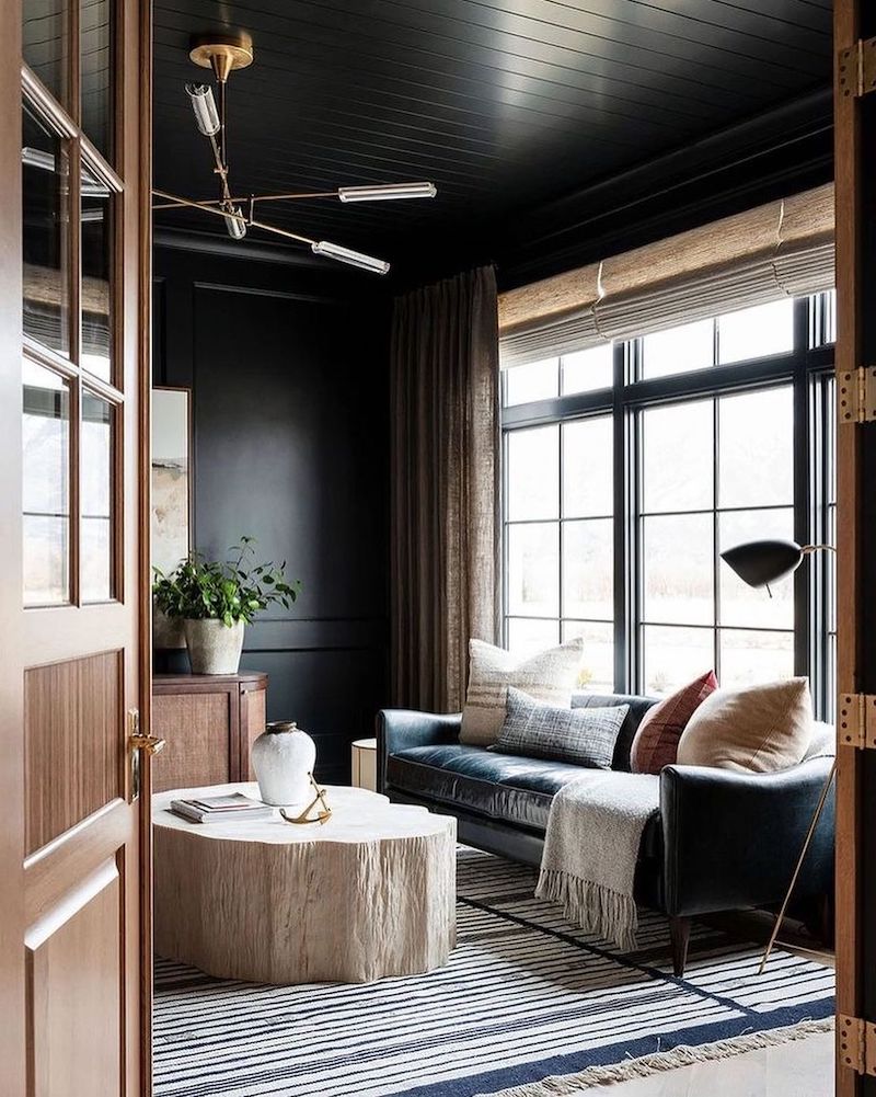 living room decor ideas with black sofa