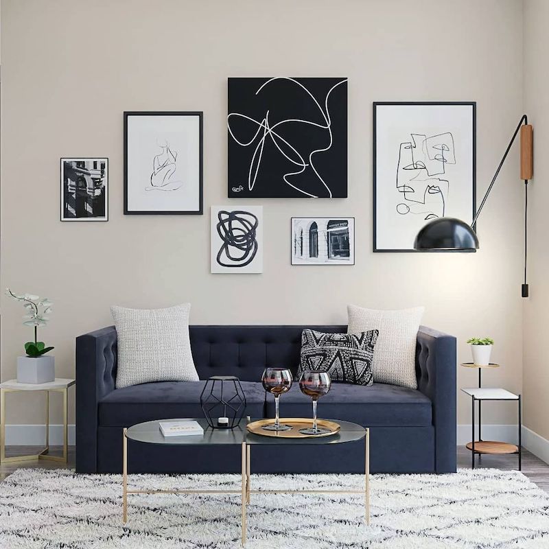 living room ideas with black leather sofa