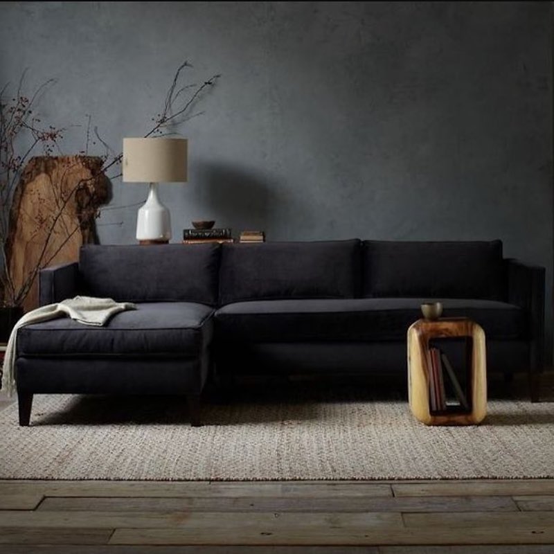living room ideas with black sofa