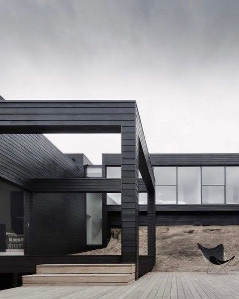 matte black modern houses