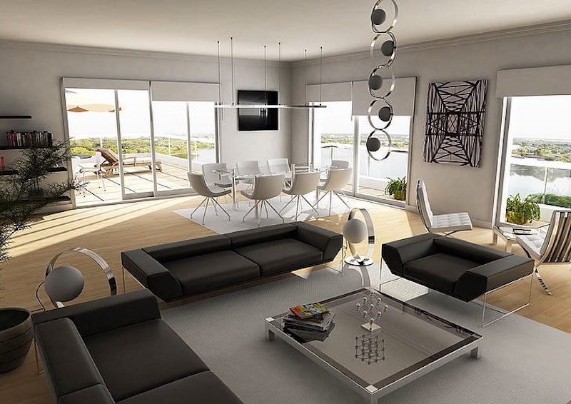 modern black sofa living room colour scheme