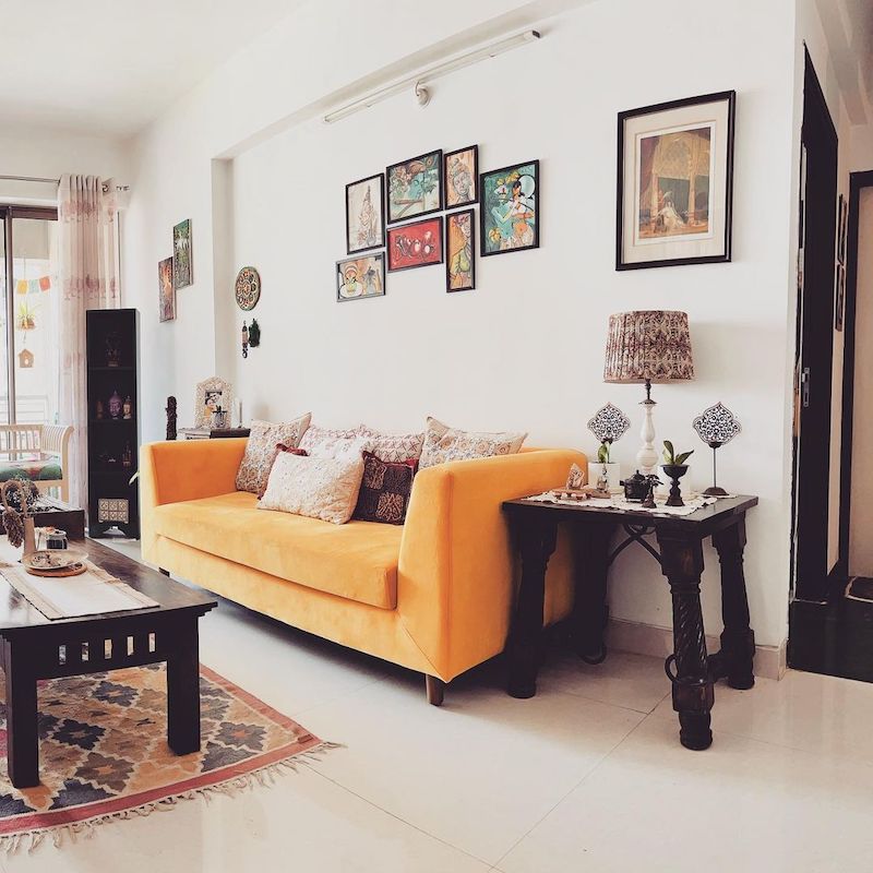 modern mustard yellow sofa living room ideas