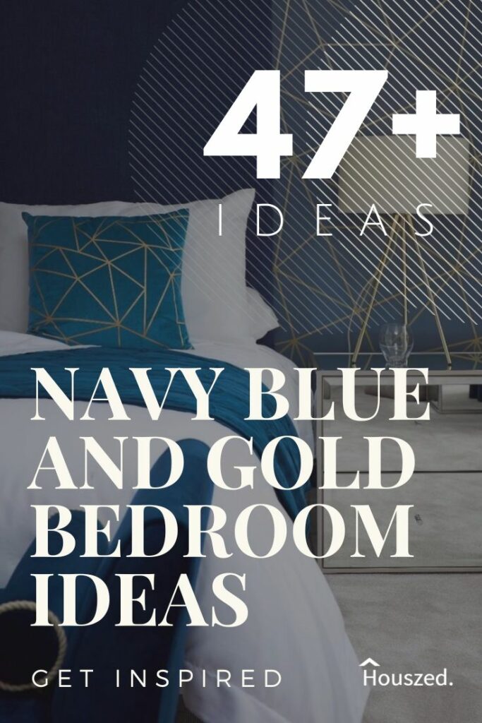 navy blue and gold bedroom ideas