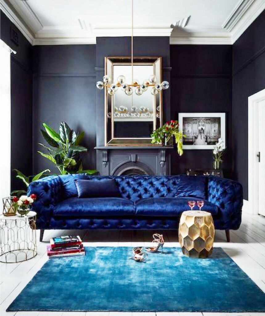 navy blue sofa living room ideas