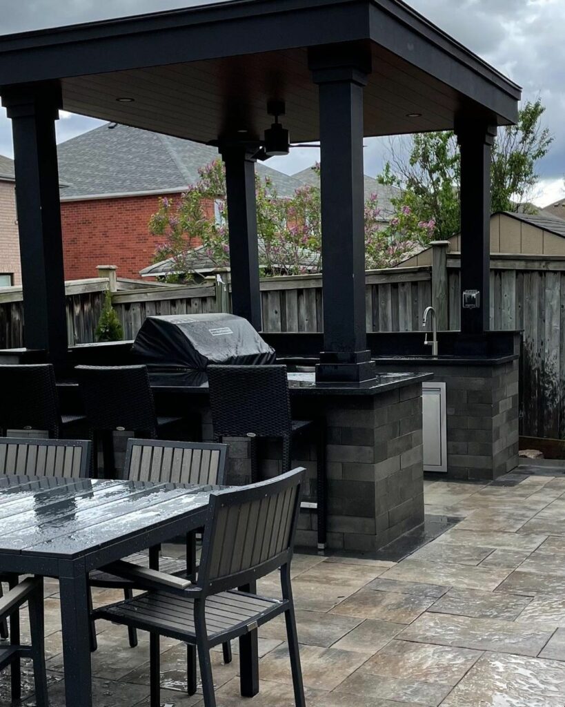outdoor barbecue kitchen