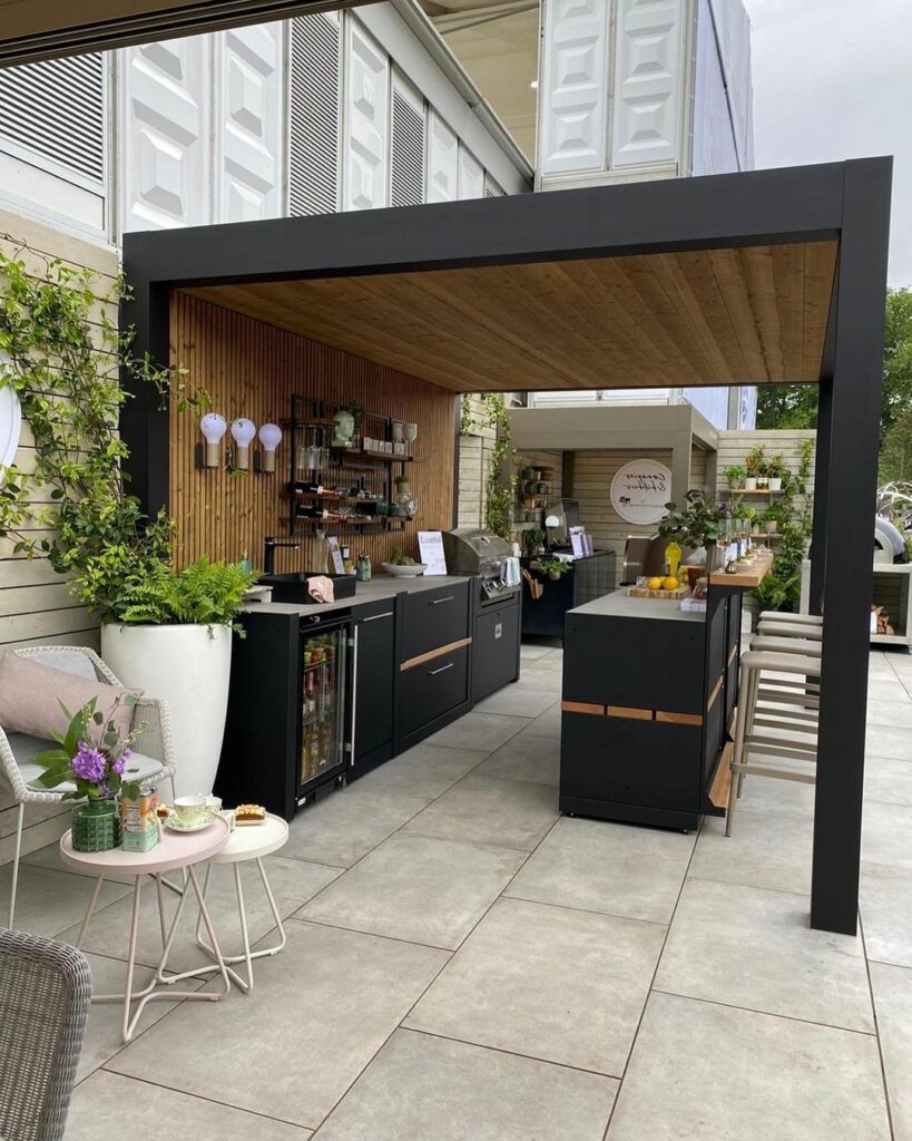 outdoor cooking area