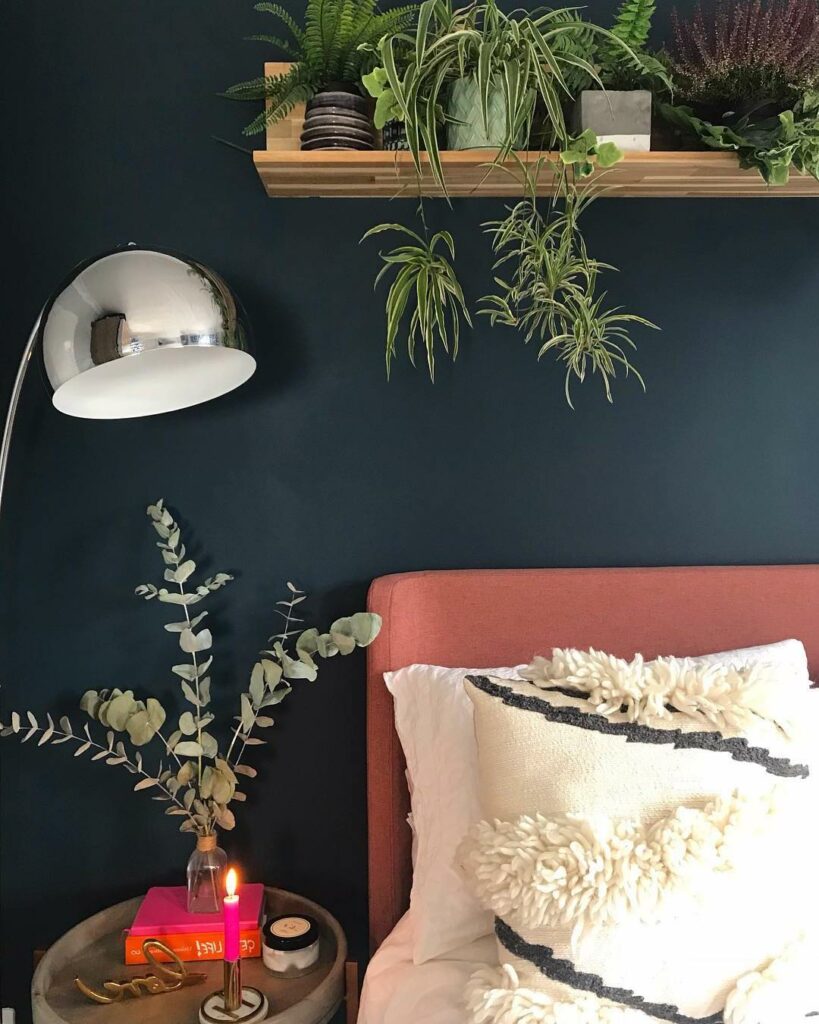 pink and navy blue bedroom ideas
