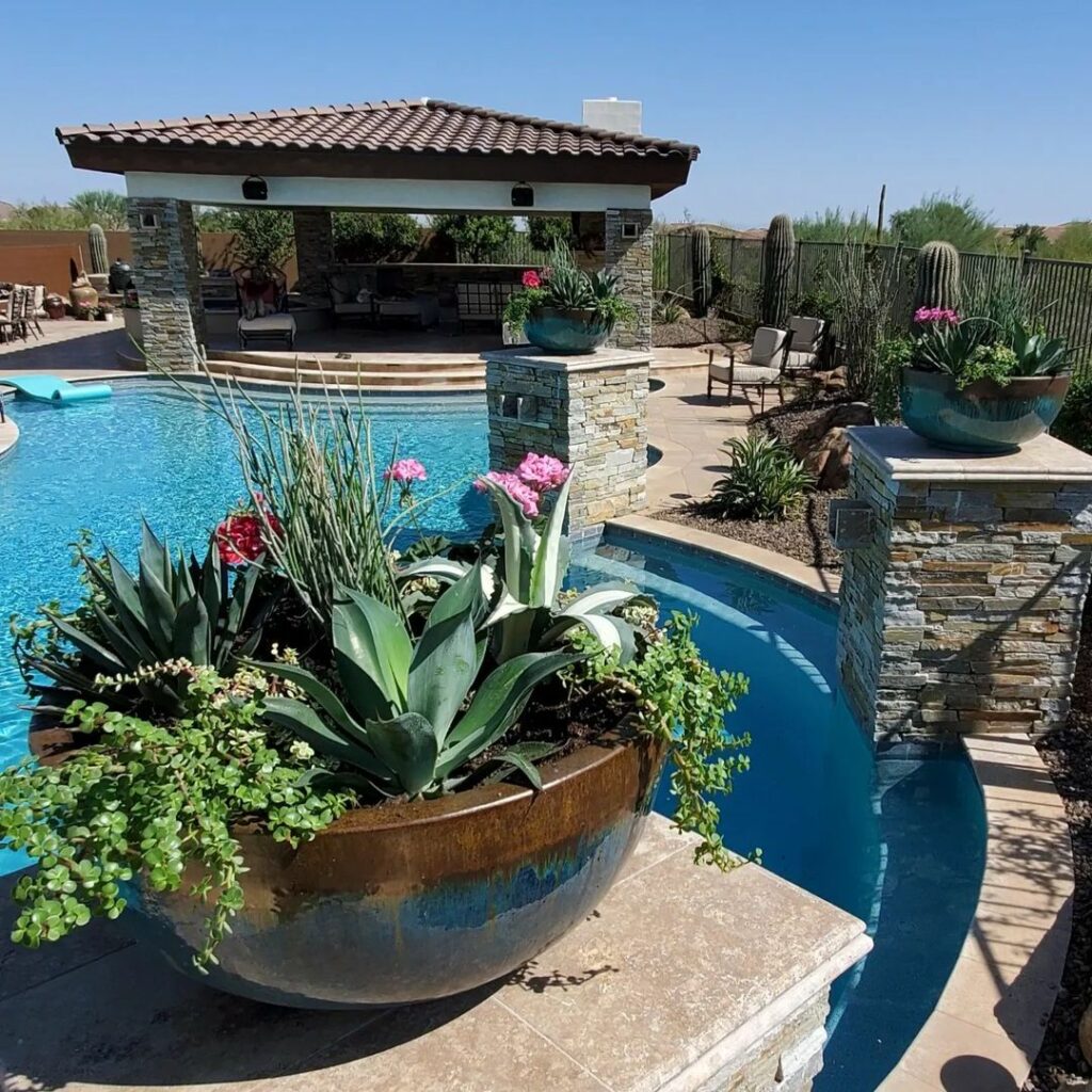 poolside planter ideas