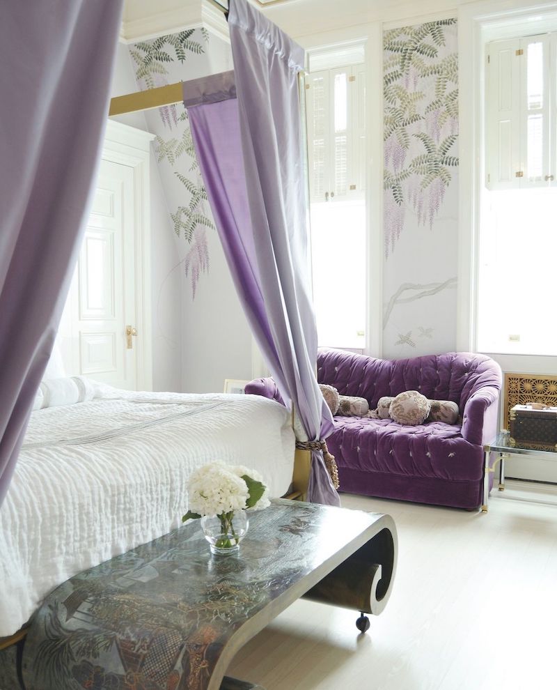 purple and green bedroom designs