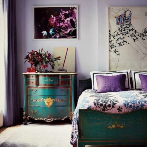 purple and green bedroom ideas