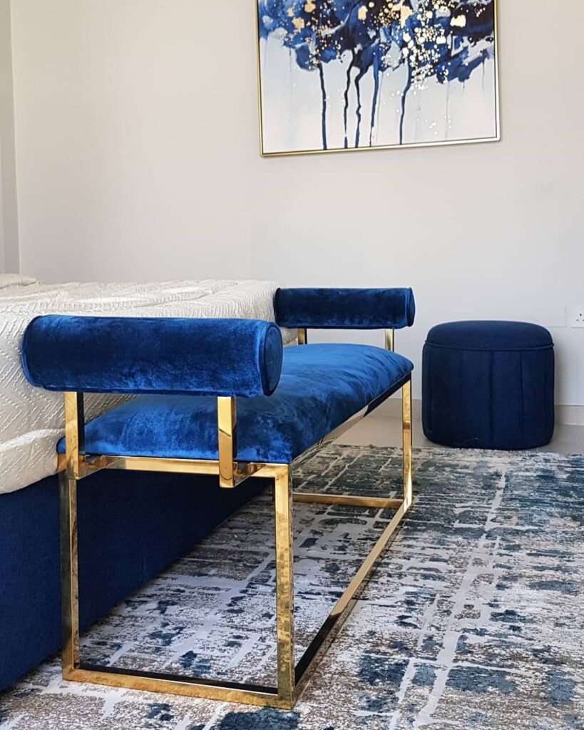 royal blue and gold bedroom ideas