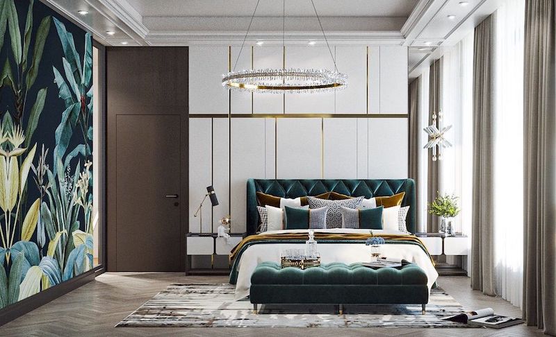 white and mint green bedroom decorating ideas