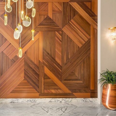 wood accent wall
