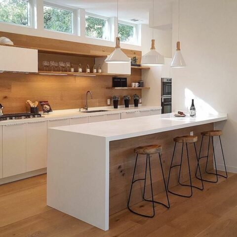 wood backsplash