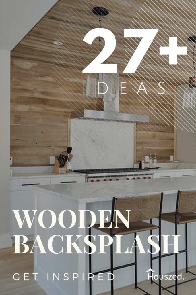 wooden backsplash
