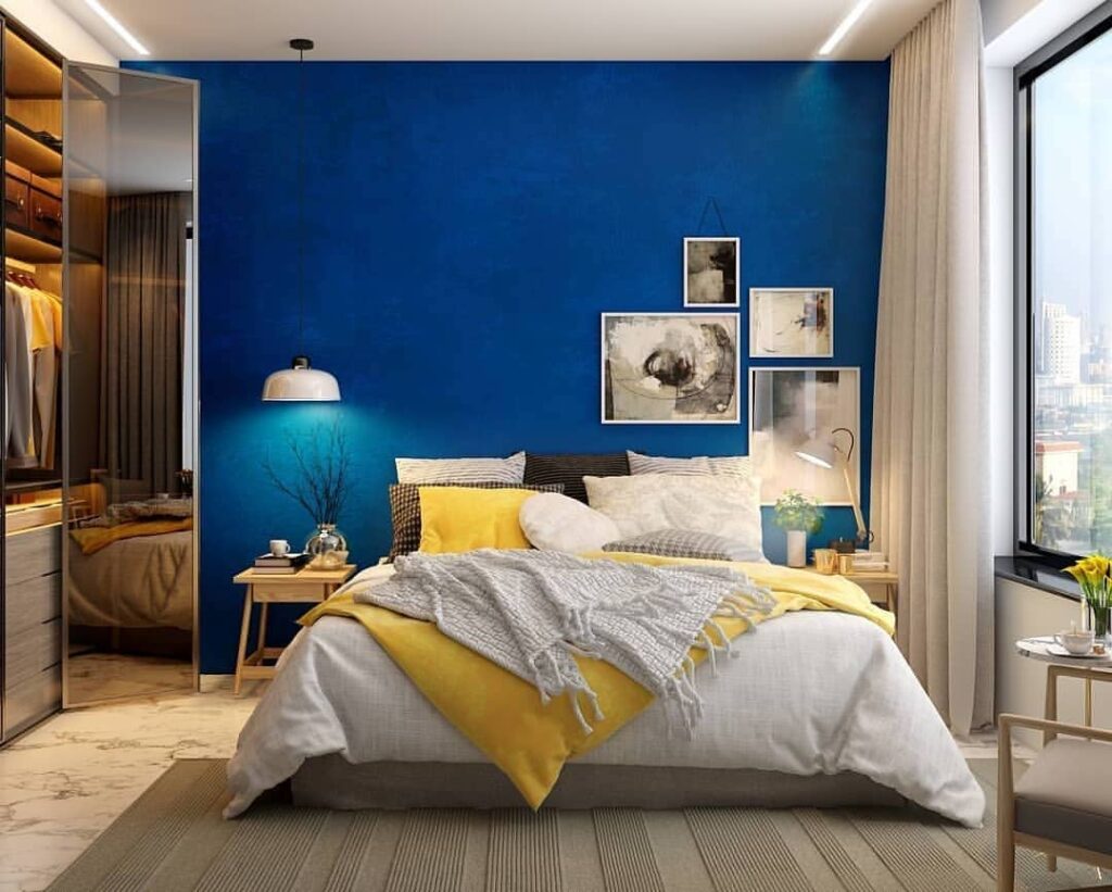yellow and blue bedroom ideas adults