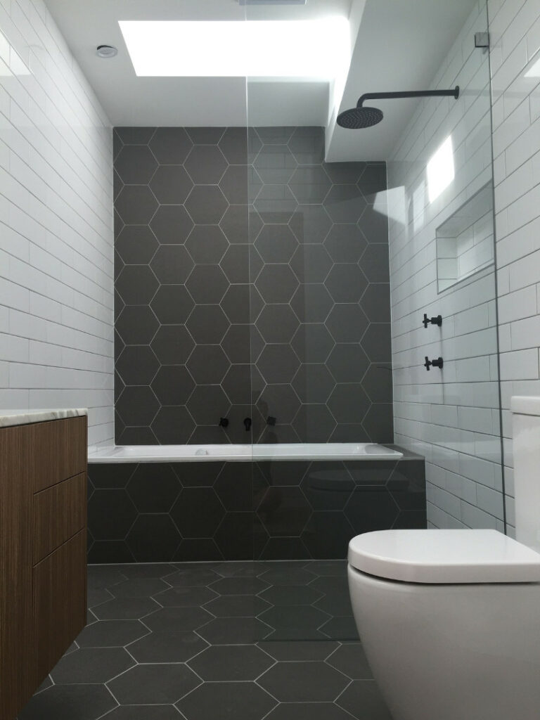 hexagon bathroom tile ideas