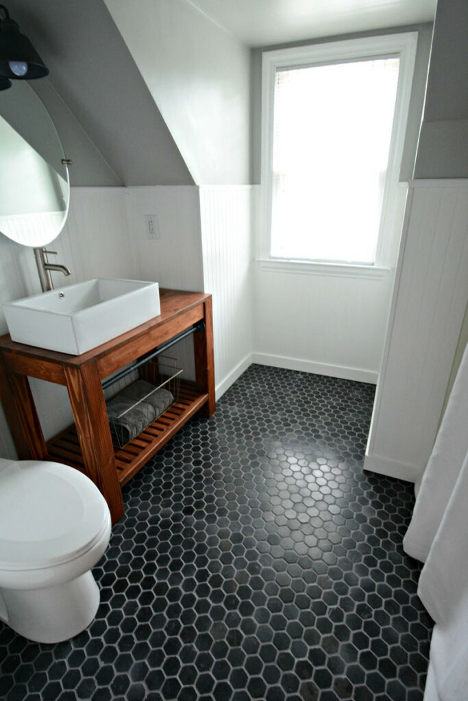hexagon bathroom tile ideas