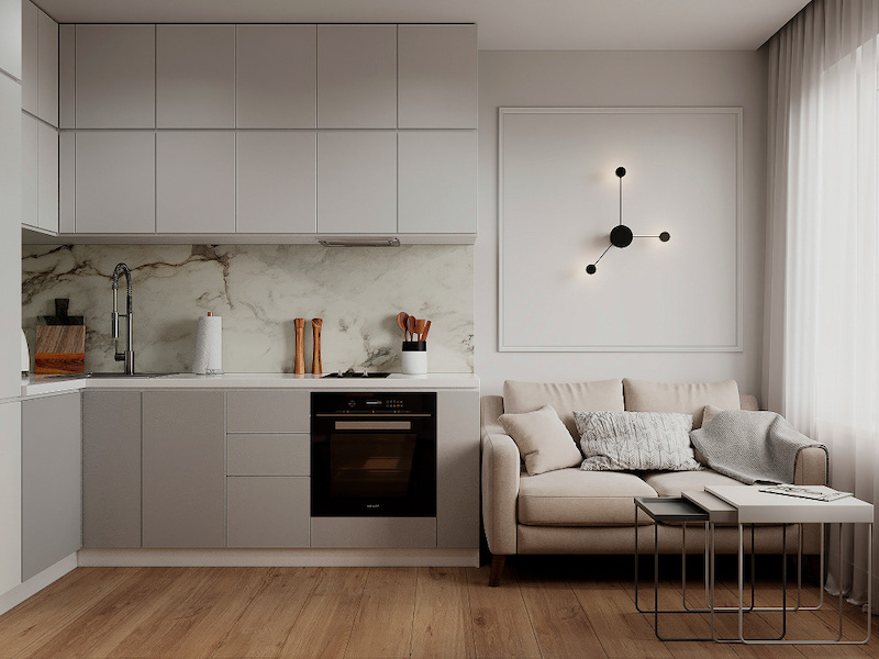 White and Grey Kitchen