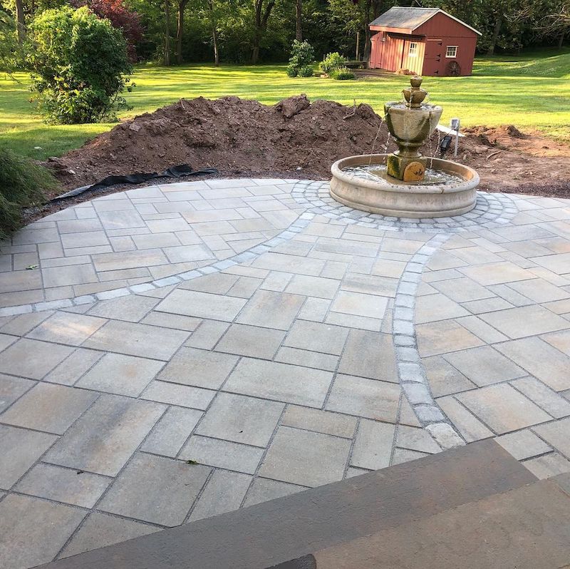 backyard cheap patio paver ideas