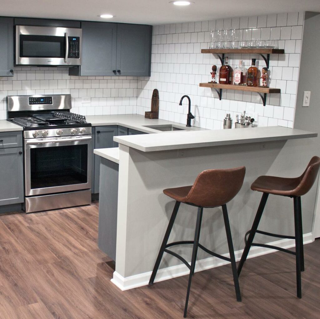 basement kitchen cabinet ideas
