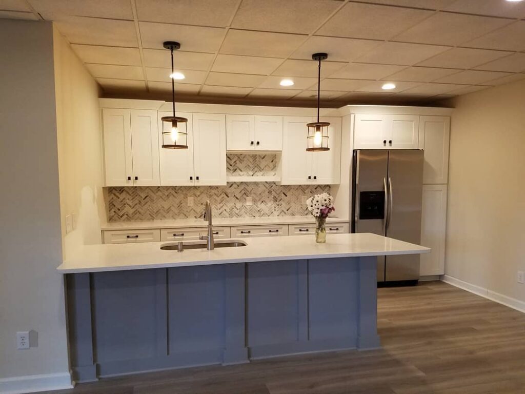 basement kitchen ideas large