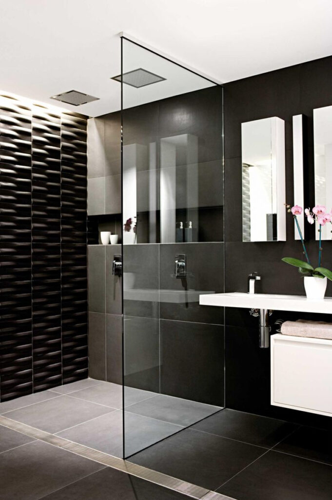 bathroom black and white title ideas