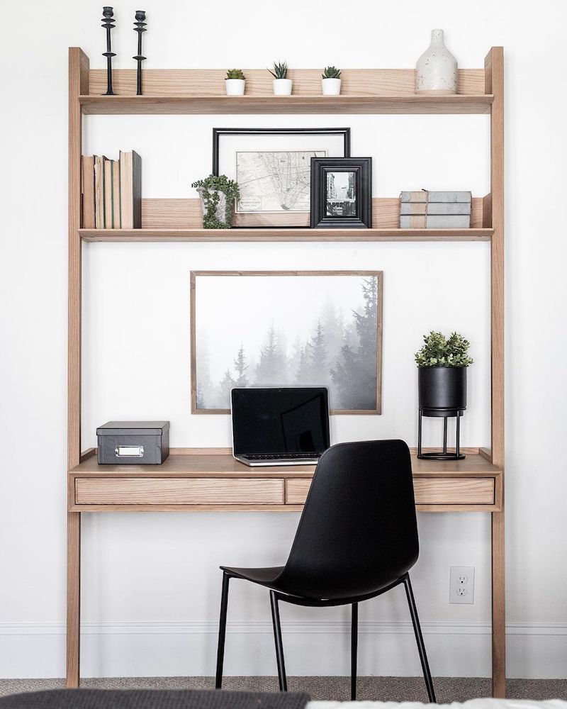 bedroom office minimalist
