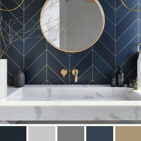 blue gold and grey color inspiration