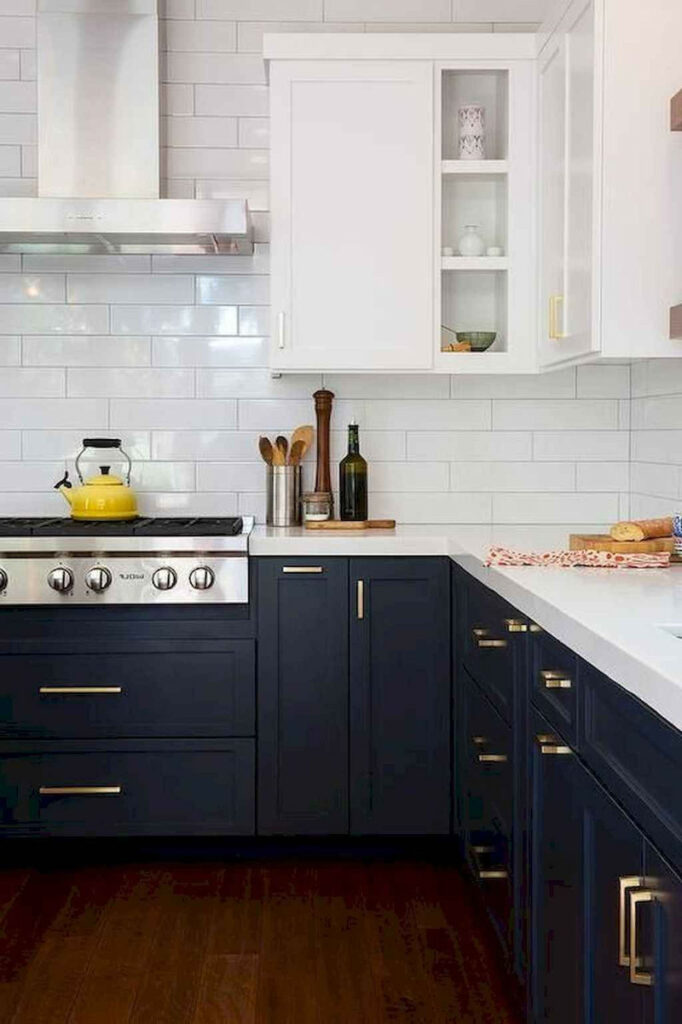 blue kitchen cupboards navy