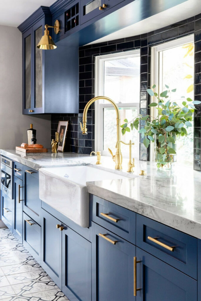 blue kitchen designs