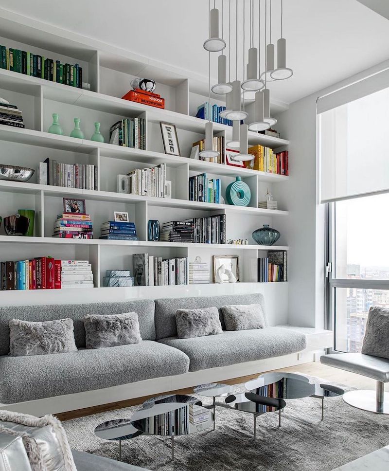built in bookshelf ikea hack