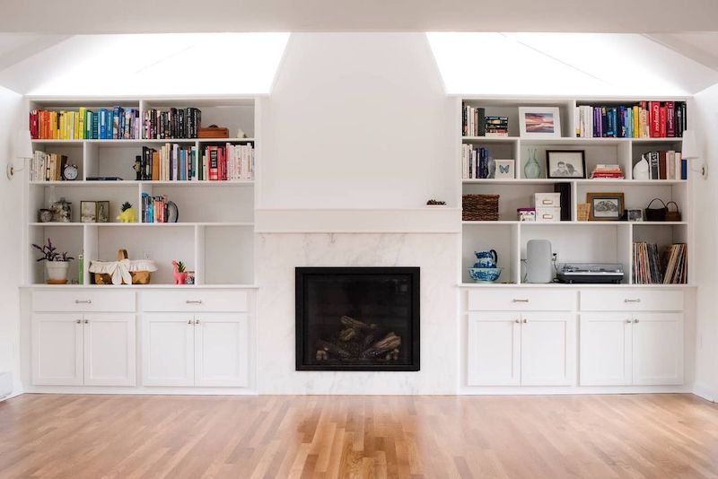 built in bookshelves diy