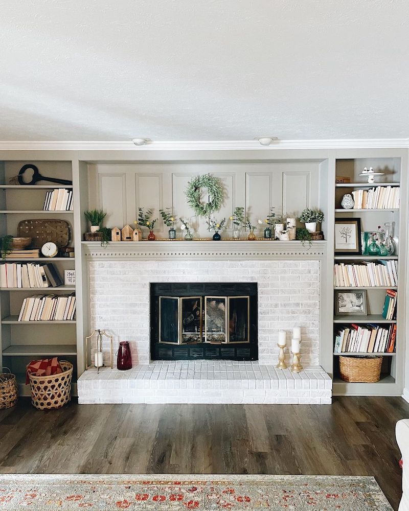 built in bookshelves in living room interior design